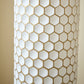 3-Piece Modern Metal Vase Set - White & Gold