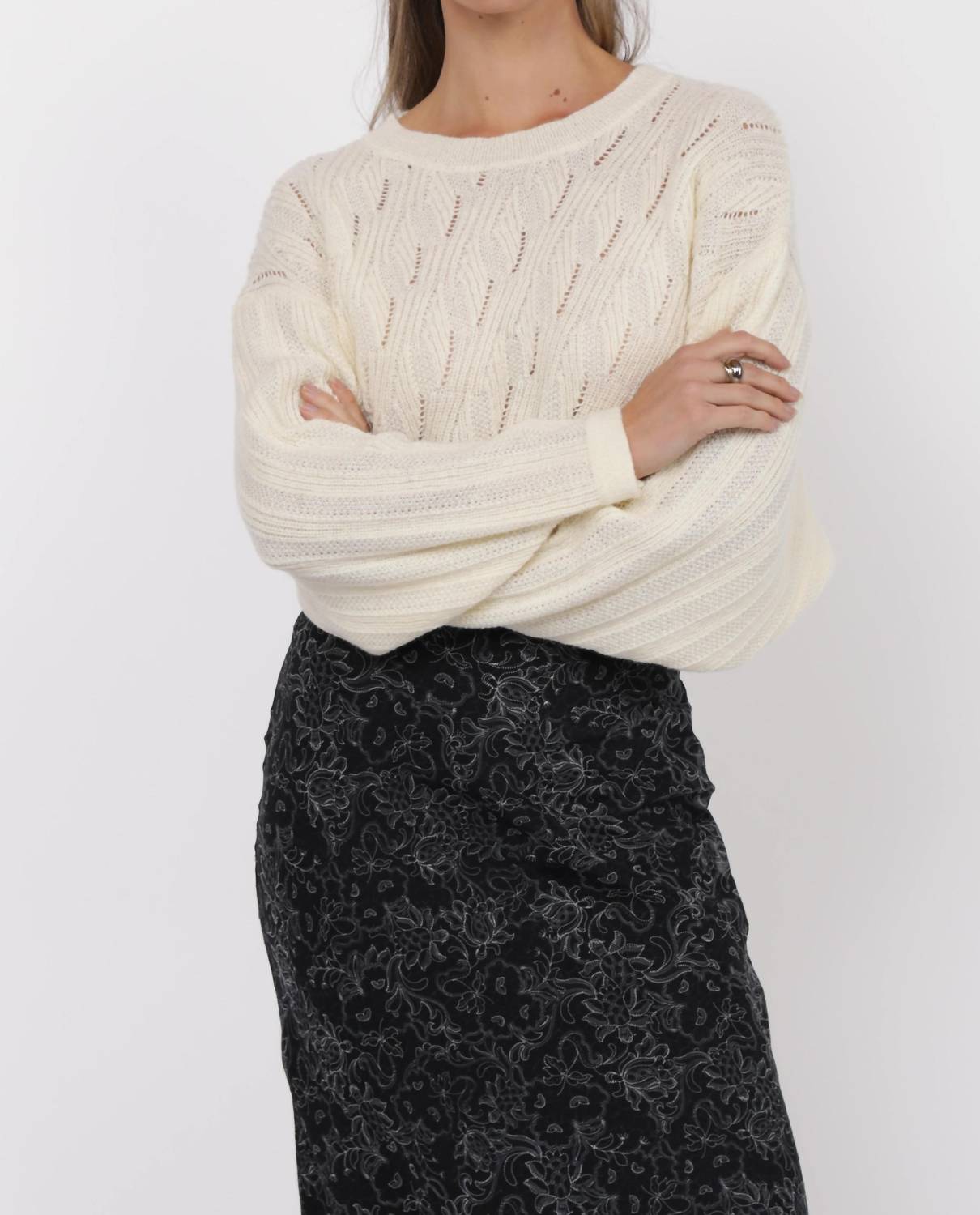 Sage The Label - Leia Crew Neck Cropped Sweater