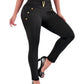 Siluets - Women's High-waisted Shapewear Dress Pants With Powernet And Butt Lift