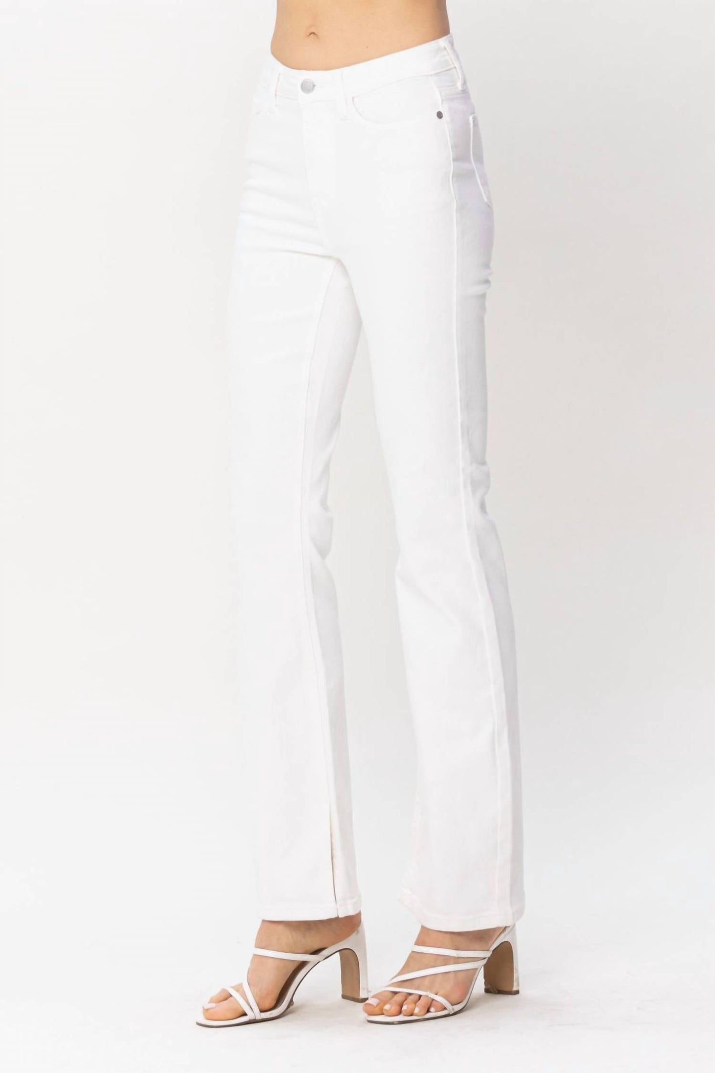 Judy Blue - Mid-Rise Denim Hem Slit Bootcut Jean