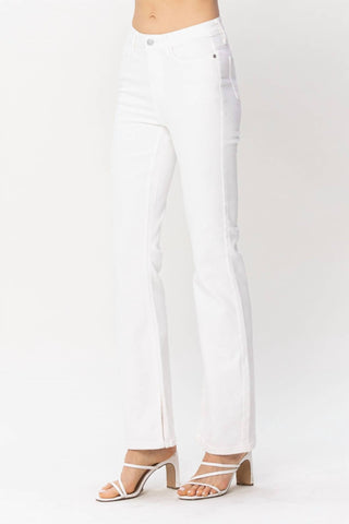 Judy Blue - Mid-Rise Denim Hem Slit Bootcut Jean