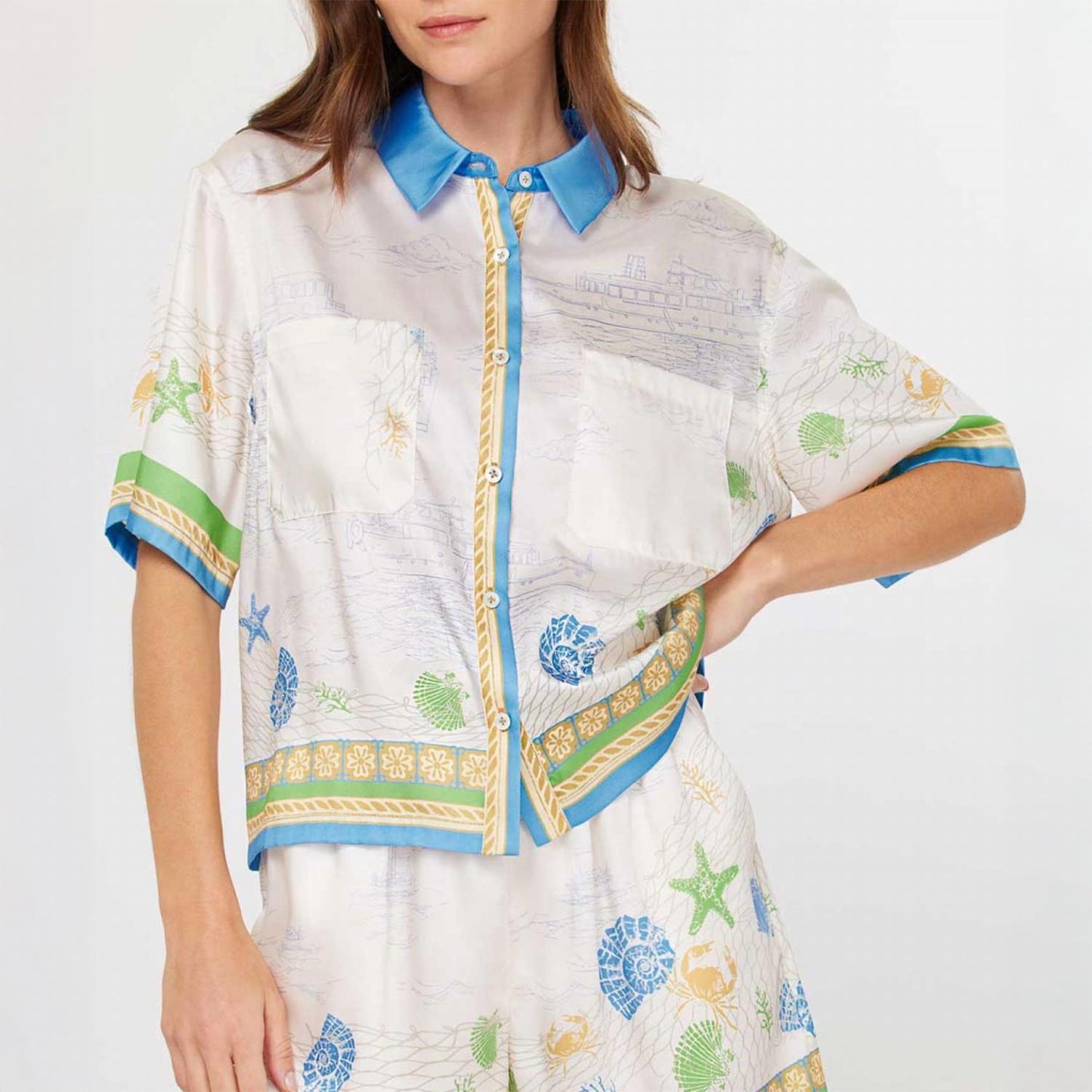 Current Air - Sandi Coastal Print Shirt