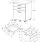 Rolling Mobile File Cabinet with Storage Drawers & Printer Stand