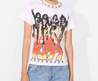Alice + Olivia - Women Miller Embellished Tee Kiss