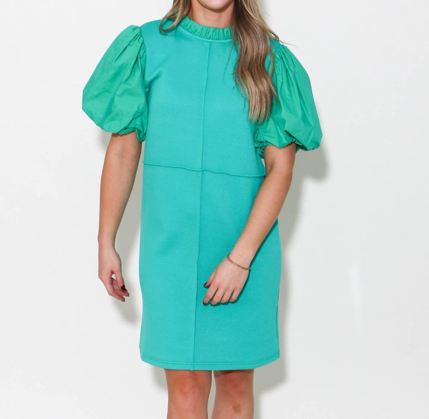 Thml - Poplin Sleeve Textured Mini Dress