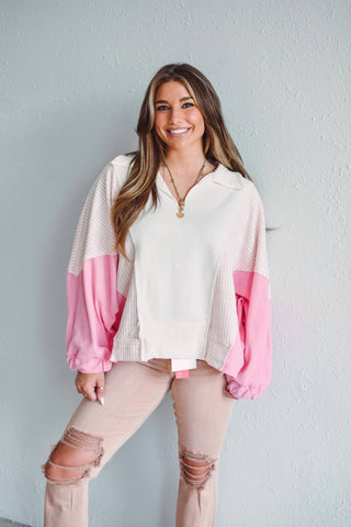 Bucketlist - Kenzie Collared V-neck Top
