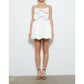 Ina - Pearl-embellished Double Bow Detail Mini Dress