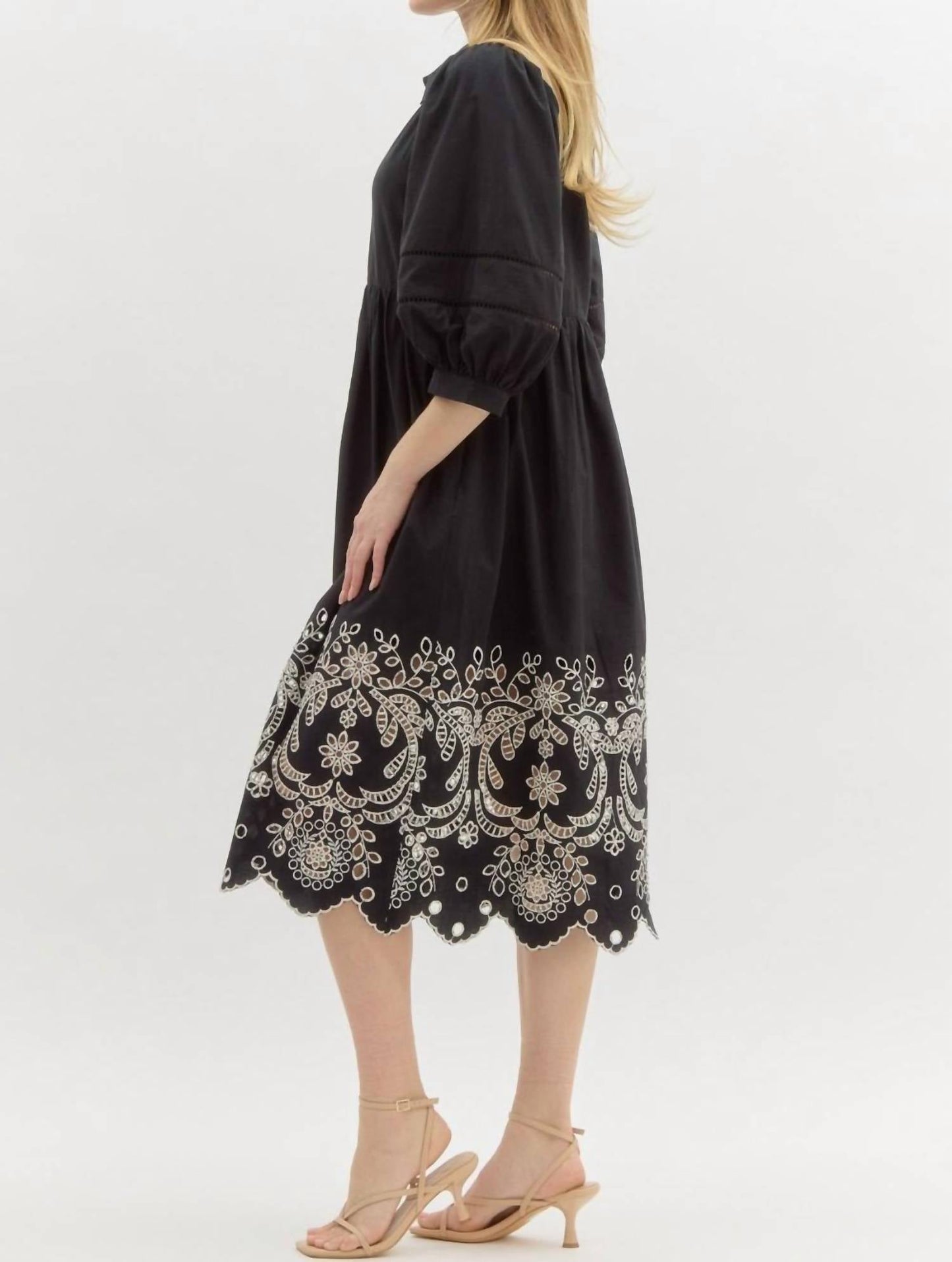 Entro - Floral Hem Midi Dress