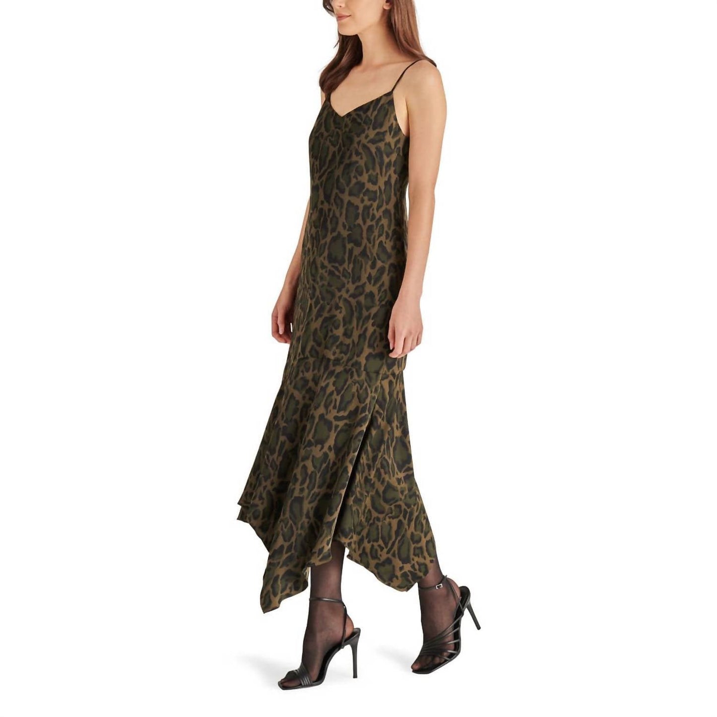 Steve Madden - Lucille Leopard Satin Slip dress Print