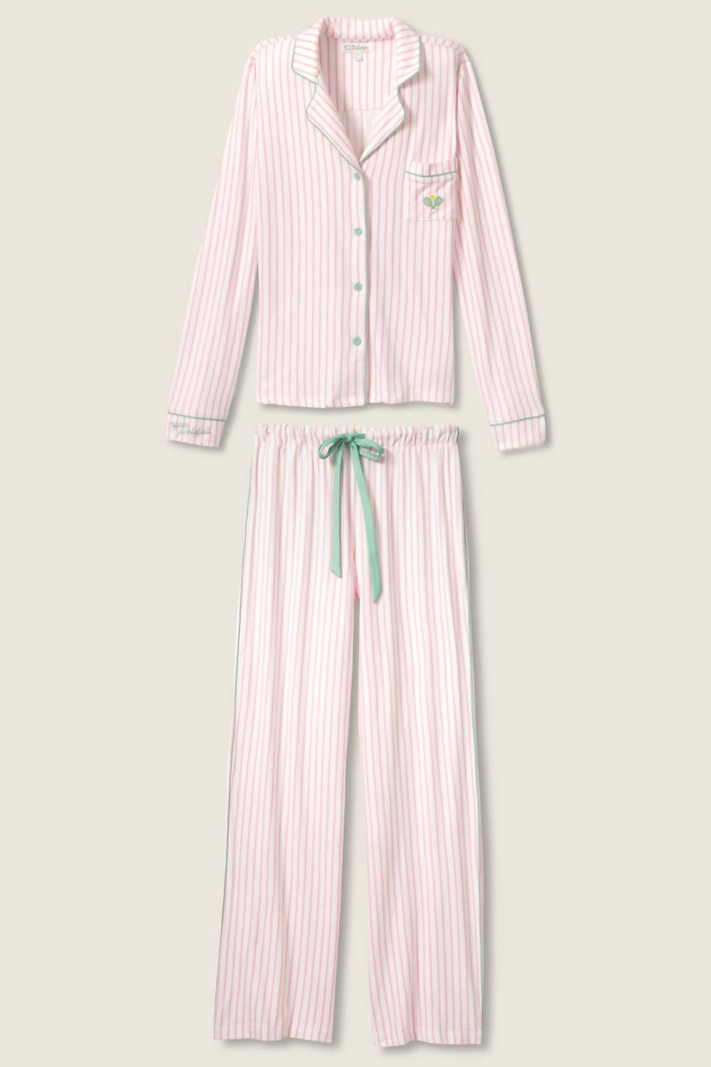Pj Salvage - Happiest On The Court Pickleball Striped Pajama Set
