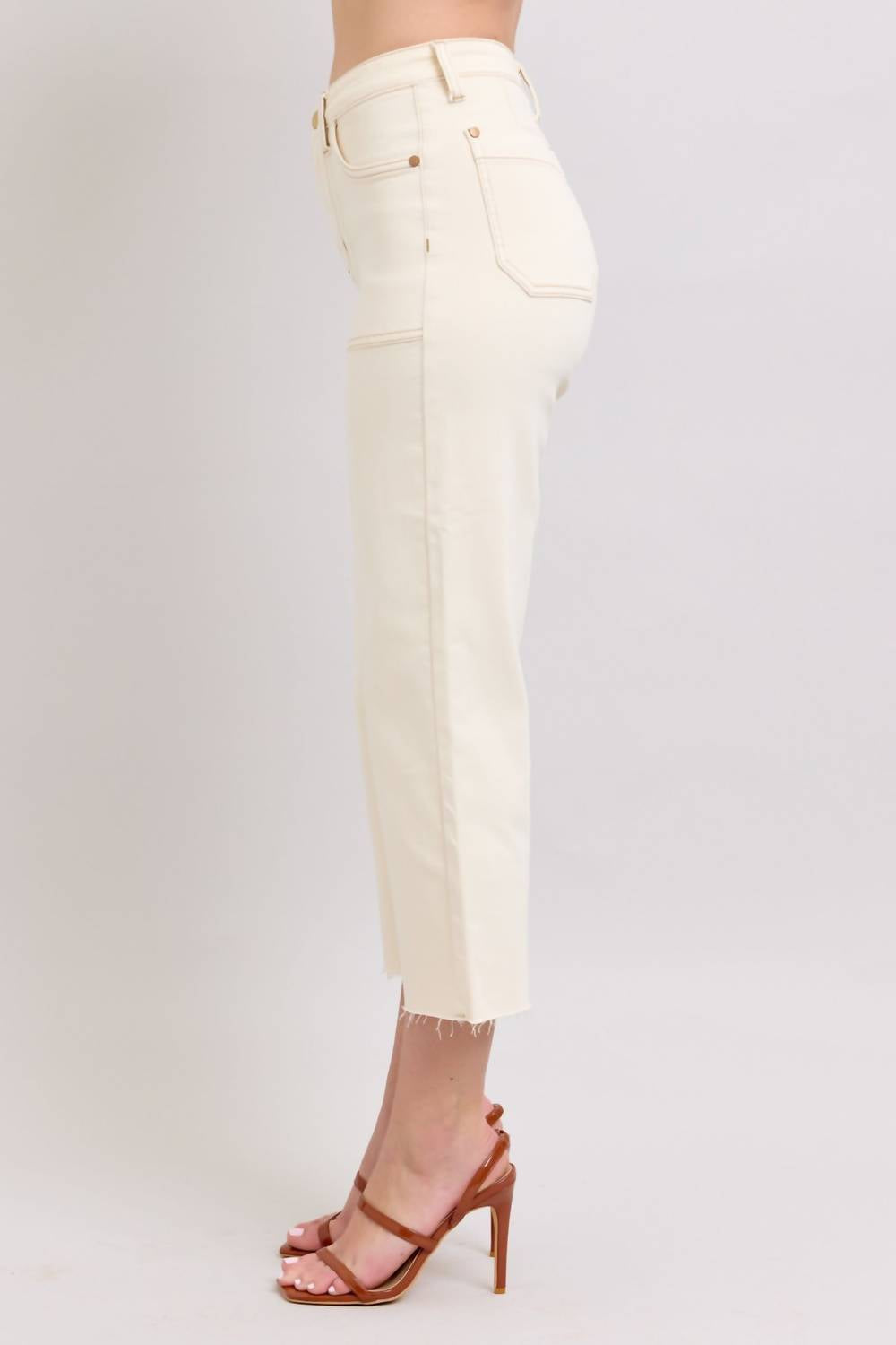 Judy Blue - High Waist Crop Wide Jeans