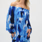 Joseph Ribkoff - Tropical Print Pleated Off-shoulder Top