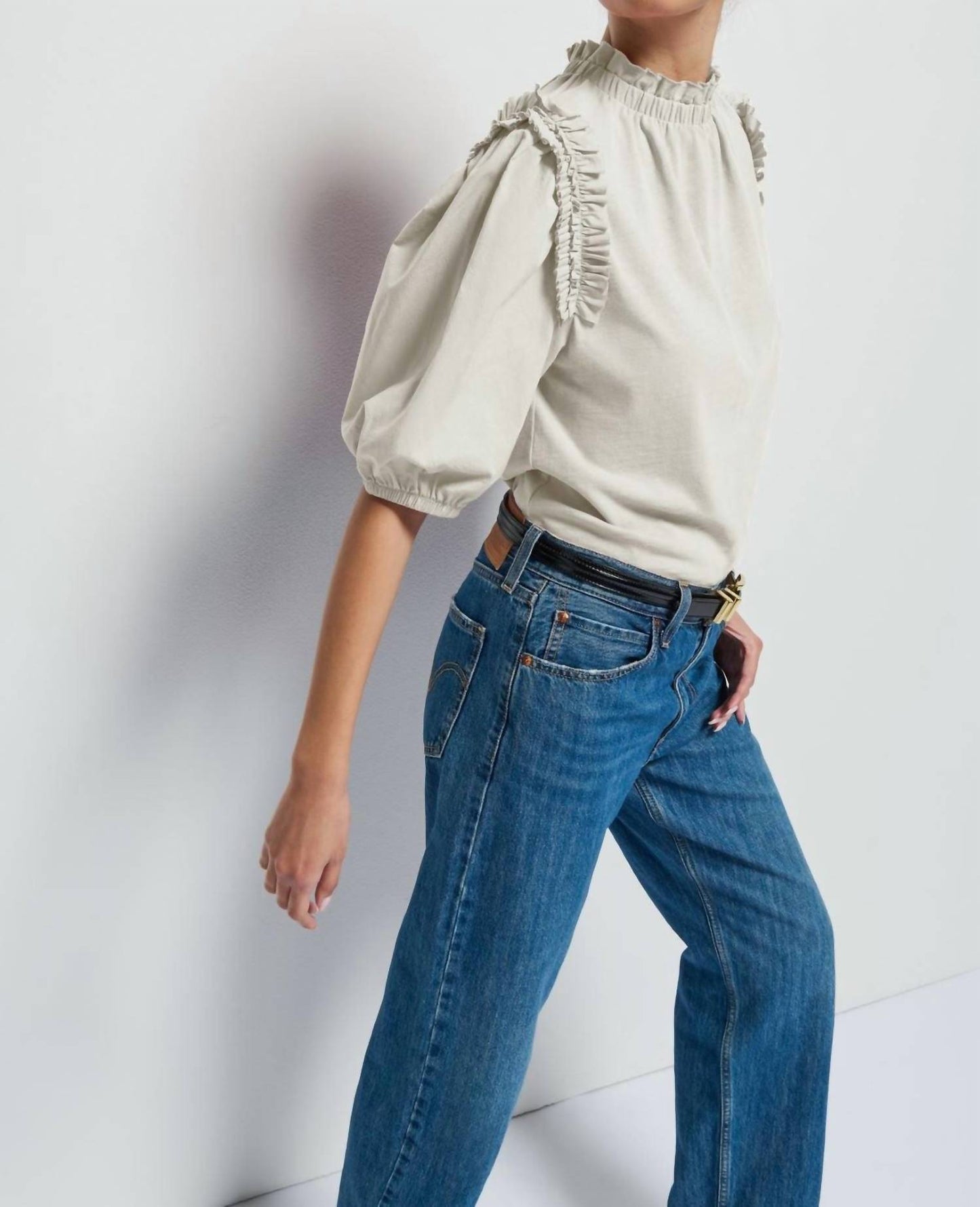 Nation Ltd - Roya Ruched Neck Top