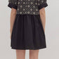 Entro - Floral Textured Overlay Mini Dress