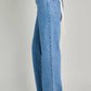Le Lis - High Waist Straight Leg Bow Detail Denim