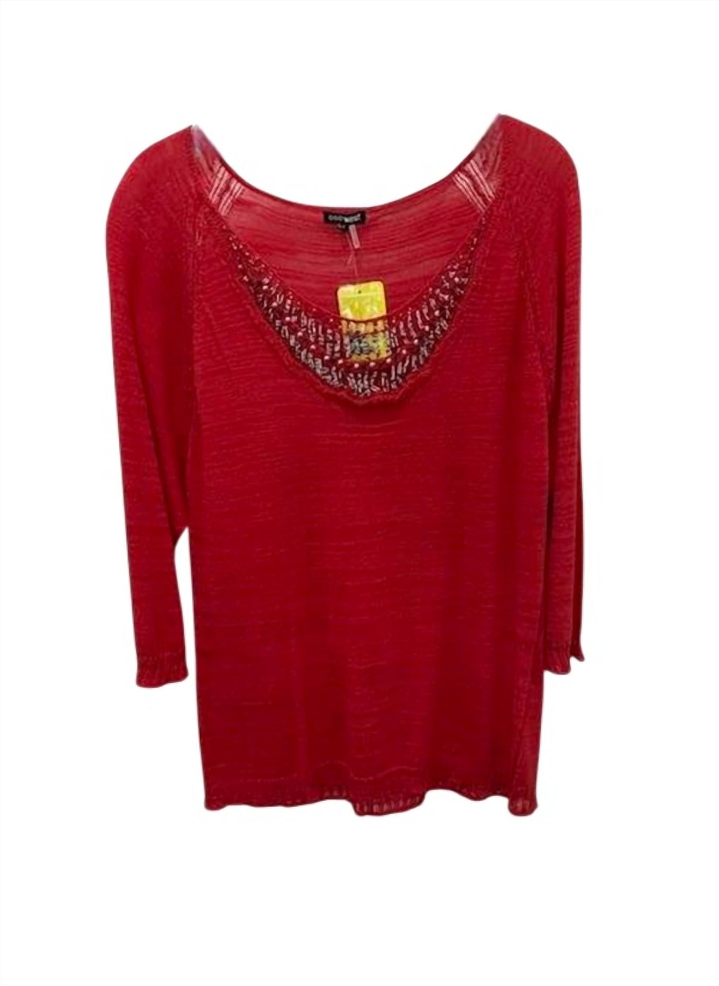 600 West - Women Beaded Neckline Sweater