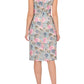 Adrianna Papell - Floral Matelassé Square Neck Sheath Dress