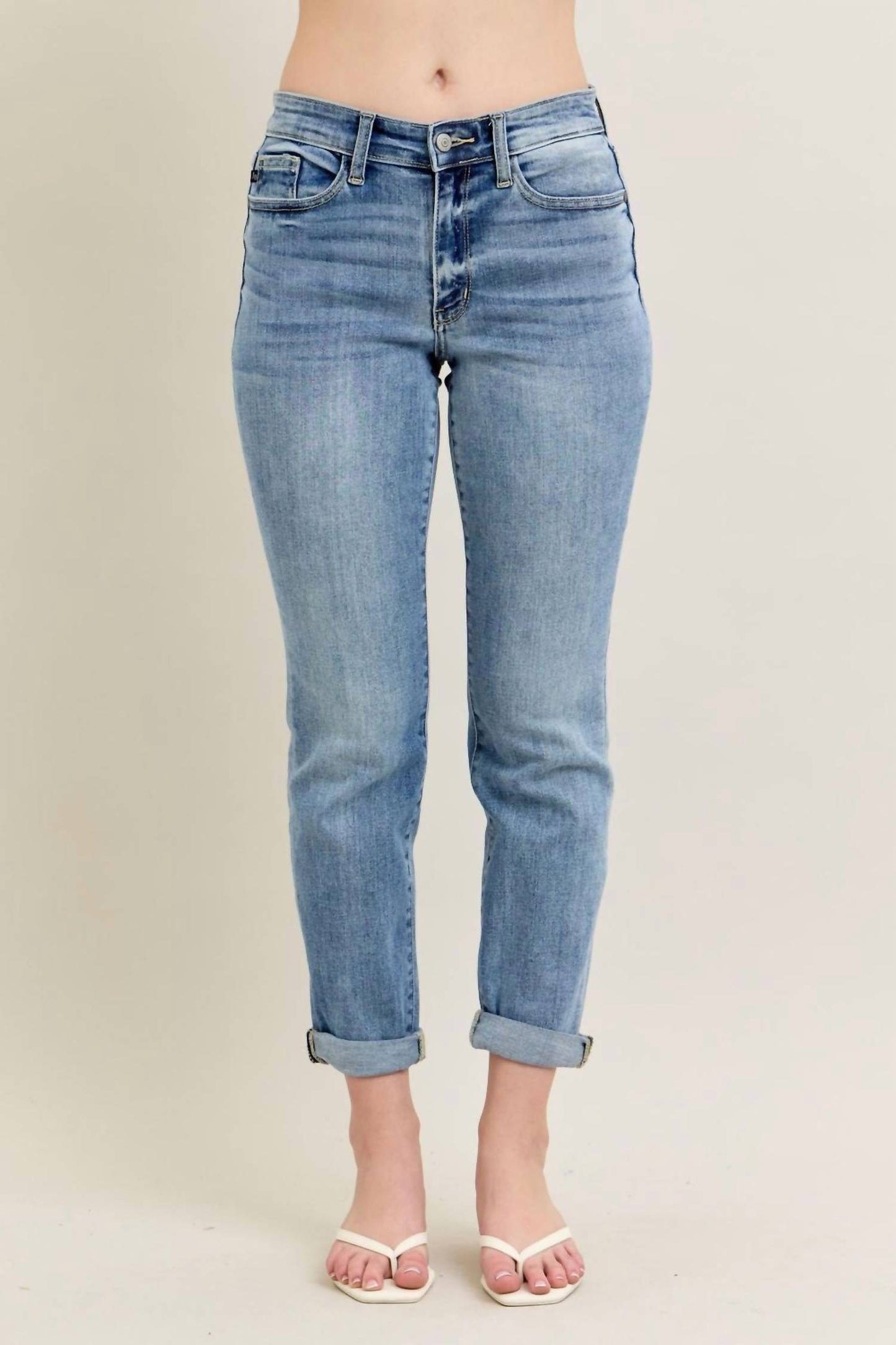 Judy Blue - Midrise Boyfriend Jeans