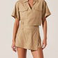 Astr - Deborah Linen Blend Safari Top