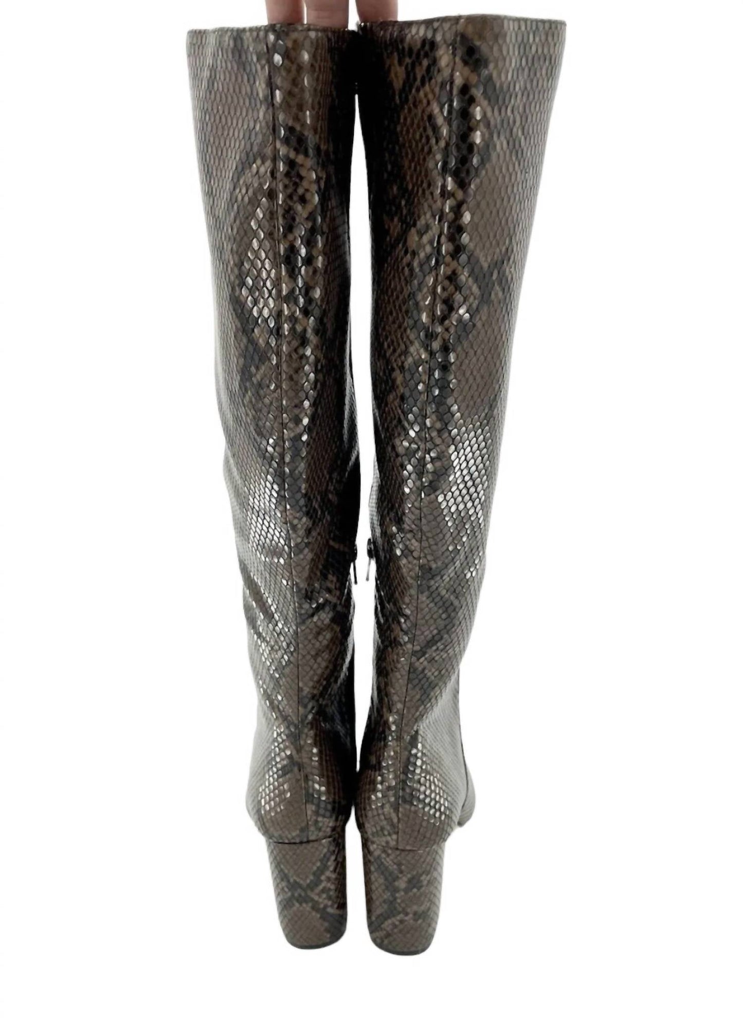14Th & Union - Women's Jarden Snake Print Glossy Vegan Leather Tall Boots