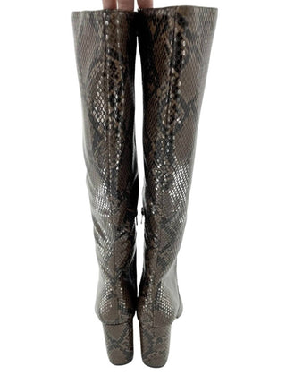 14Th & Union - Women's Jarden Snake Print Glossy Vegan Leather Tall Boots