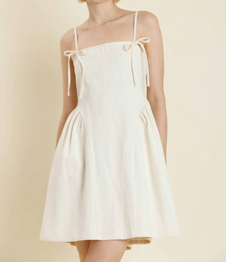 Aureum - Stevie Bow Trim Mini Dress