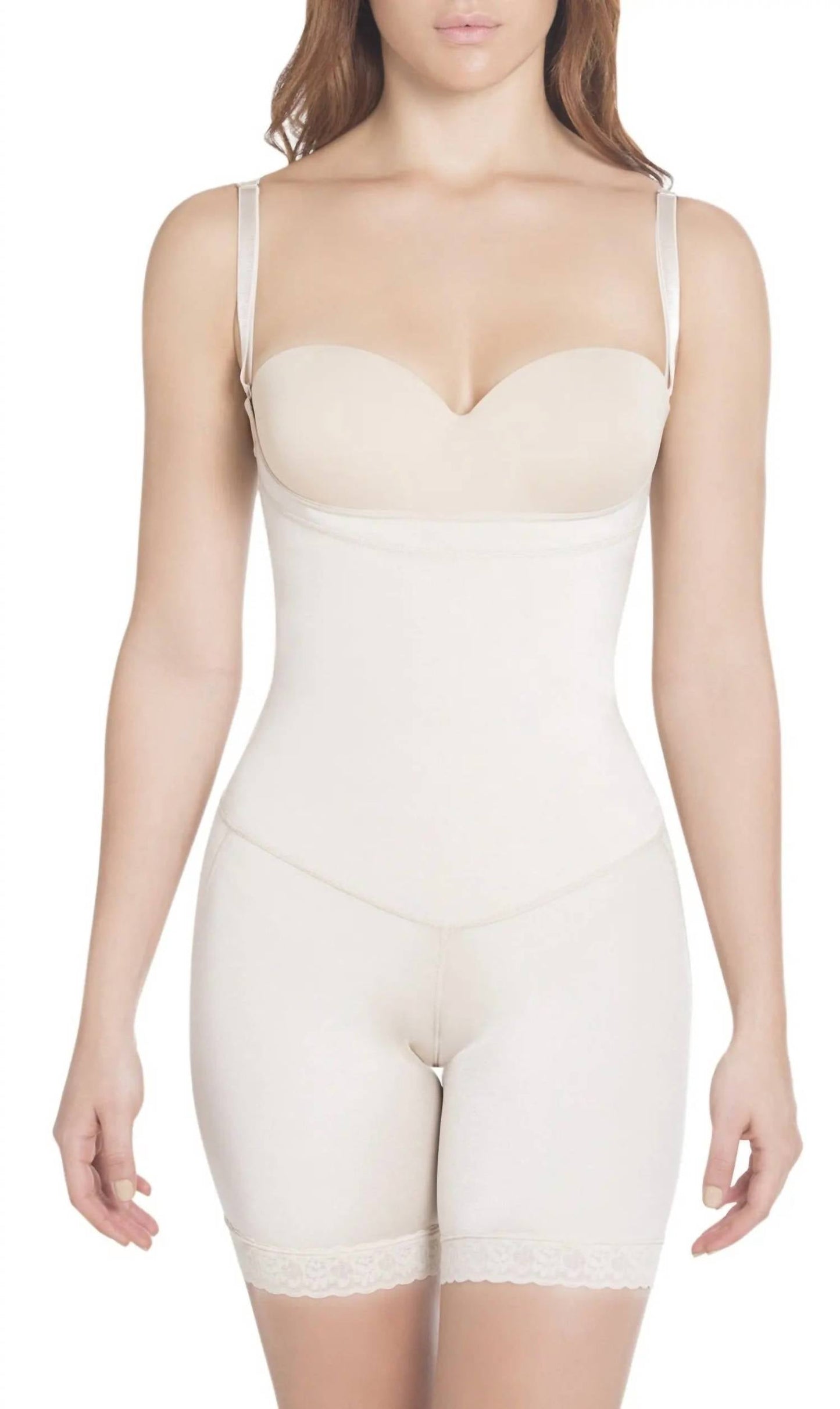Siluets - Women's Thermal Latex Shaper Mid-thigh Style Without Zipper