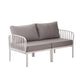 The Sleek All-Weather Resin Outdoor Loveseat and Coffee Table Set