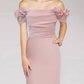 Gia Franco - Off Shoulder Floral Applique Evening Dress