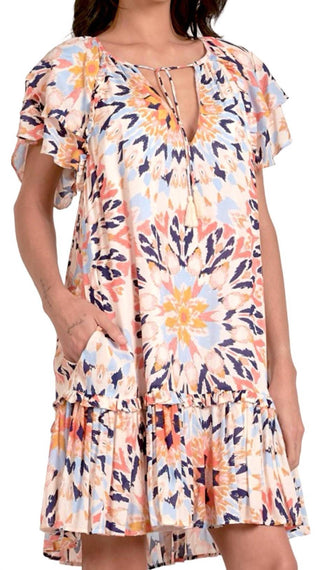 Elan - Kaleidoscope Short Sleeve Dress