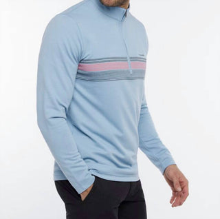 Travismathew - UPGRADED STRIPED QUARTER ZIP JACKET