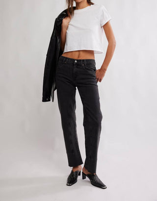Free People - Risk Taker Mid Rise Straight Jeans