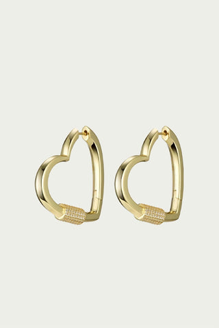 F+H Studios - HARDCORE LOVE HEART STATEMENT EARRINGS