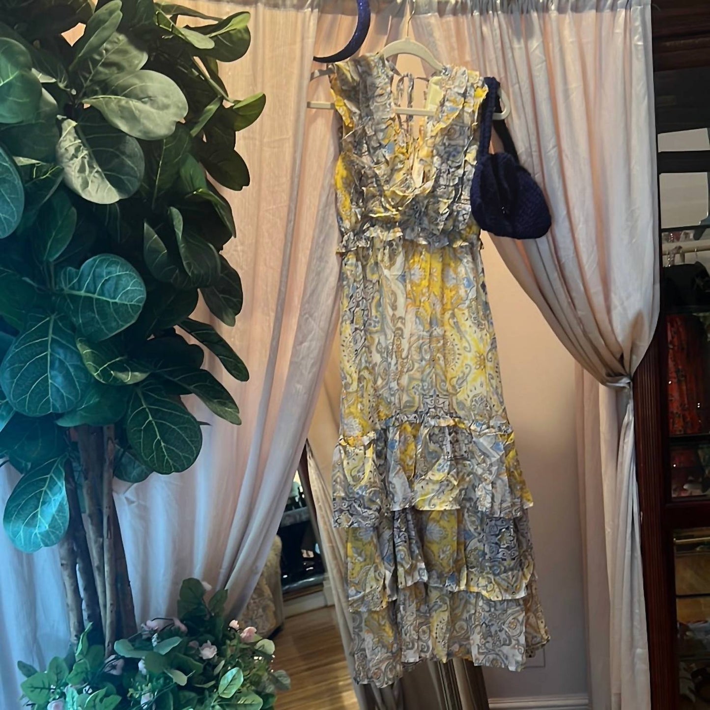 Big Hit Fashion - Paisley Floral Ruffle Maxi Dress