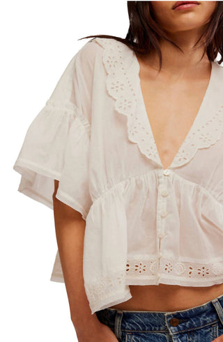 Free People - Elle Cutwork Top