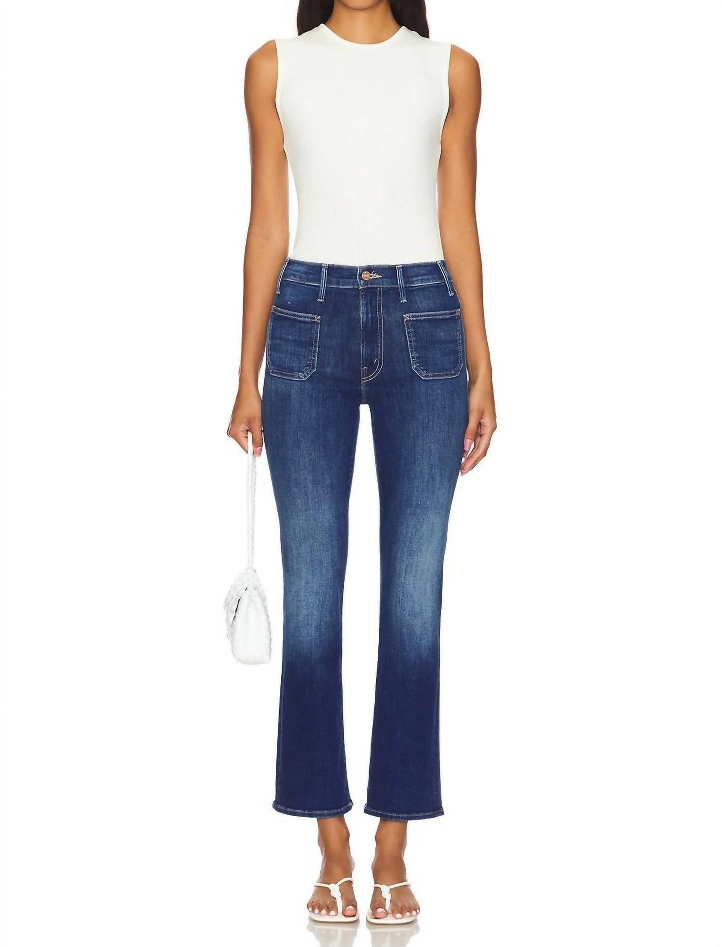 Mother - Skinny Patch Pocket Insider Flood Jeans