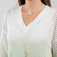 J. Society - Women's Ombre Mesh V Neck Sweater