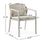 Outdoor Dining Chair (Set of 2) Wicker Rattan Woven Patio Chairs, Waterproof Seating - Gray