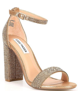 Steve Madden - Women's Carrson Ankle Strap Open Toe Block Heeled Dress Sandals