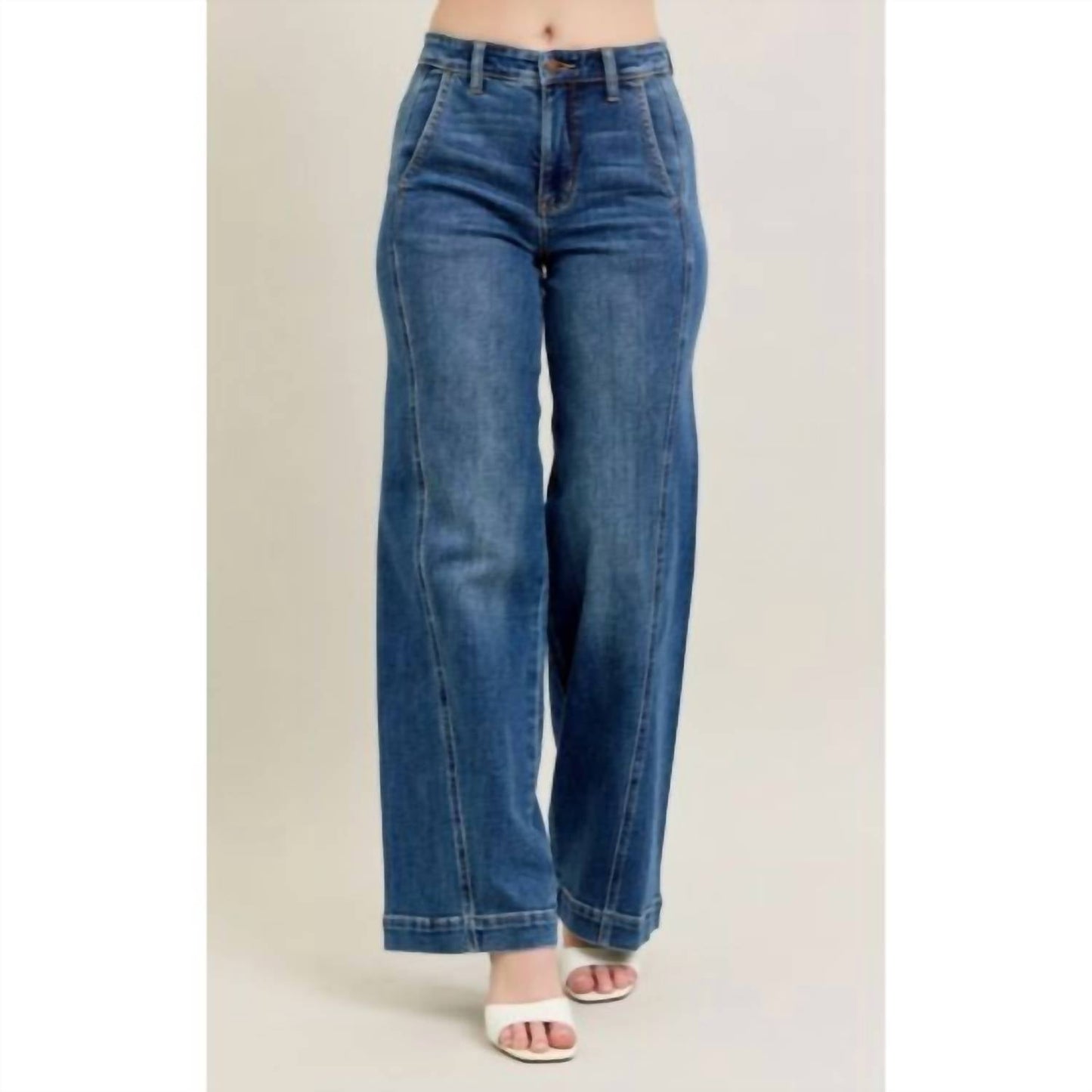 Judy Blue - High Waisted Trouser Wide Leg Jeans