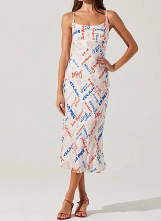 Astr - Joan Satin Midi Dress