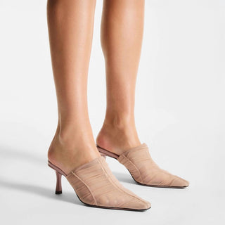Jimmy Choo - Women's Lotta Ruched Tulle Mule