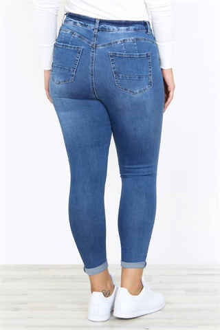 Haute Curve - Plus Size Ripped Skinny Jeans