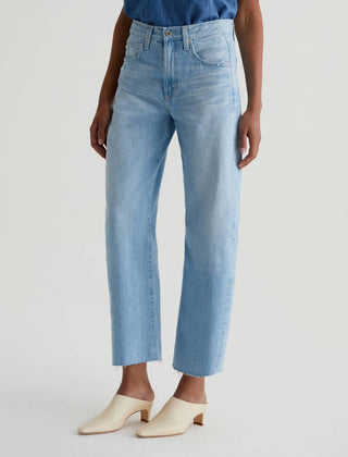 Ag Jeans - Hattie Cotton Raw-edge Wide-leg Crop Jeans