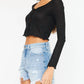 Kancan - High Rise Denim Shorts