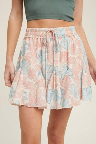 Wishlist - Floral Print Ruffle Mini Skirt