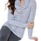 French Kyss - Juliana Cable Knit Sweater Attach Scarf