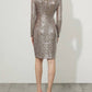 Joseph Ribkoff - Long Sleeve Sequined Dress