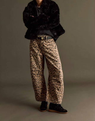 Free People - Good Luck Printed Barrel Jean