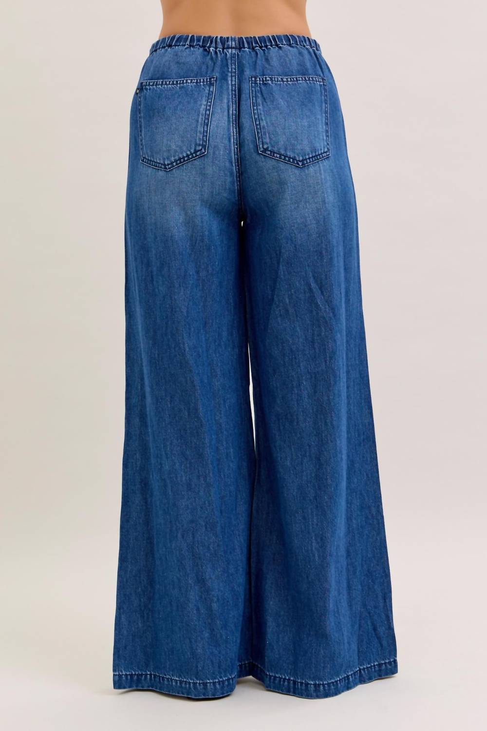 Judy Blue - Women's High Waist Featherweight Palazzo Fit Jeans